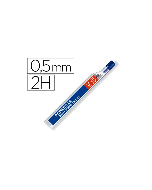 Minas staedtler mars micro grafito 0,5 mm 2h tubo con 12 unidades