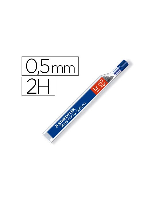 Minas staedtler mars micro grafito 0,5 mm 2h tubo con 12 unidades