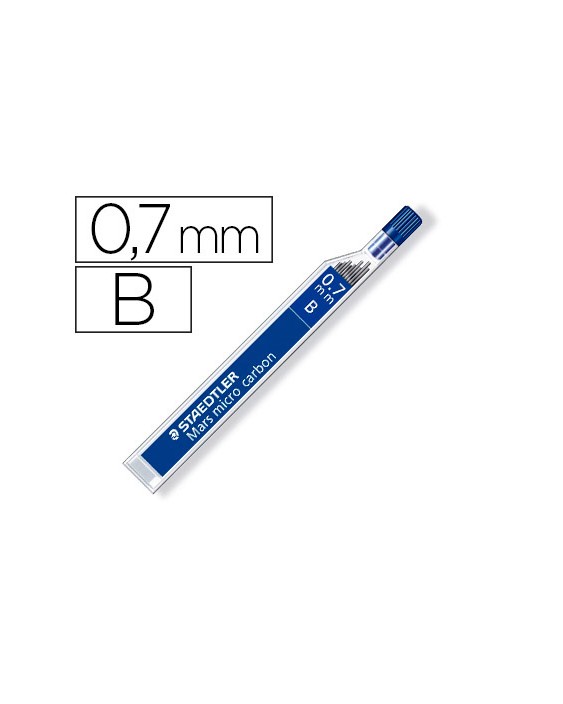 Minas staedtler mars micro grafito 0,7 mm b tubo con 12 unidades