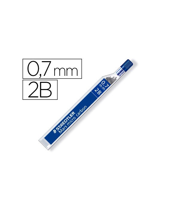 Minas staedtler mars micro grafito 0,7 mm 2b tubo con 12 unidades