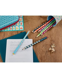 Lapices de grafito stabilo easygraph ergonomico para ambidiestros mina 3,15 mm hb