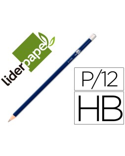 Lapices de grafito sin goma liderpapel hb triangular