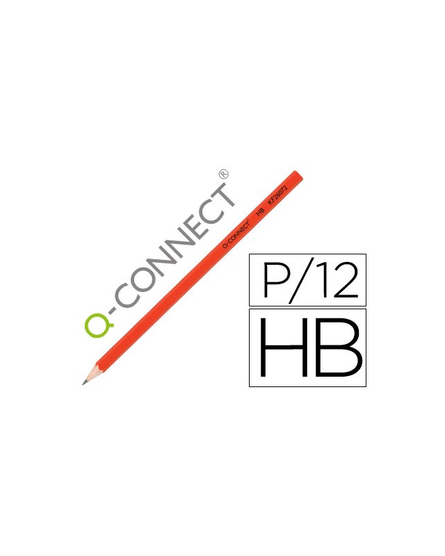 Lapices de grafito q-connect hexagonal sin goma n.2 hb