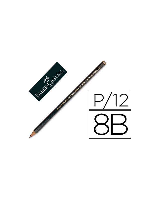 Lapices de grafito faber 9000 8b unidad