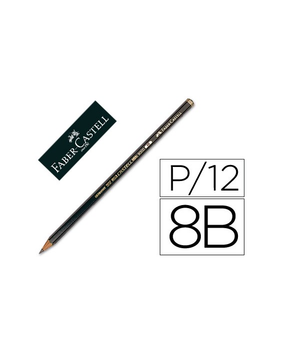 Lapices de grafito faber 9000 8b unidad