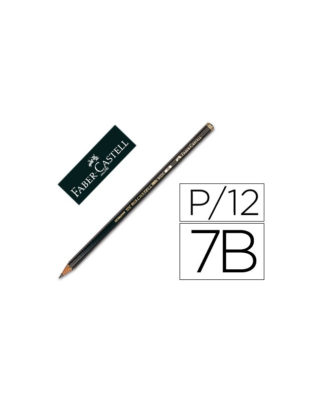 Lapices de grafito faber 9000 7b unidad