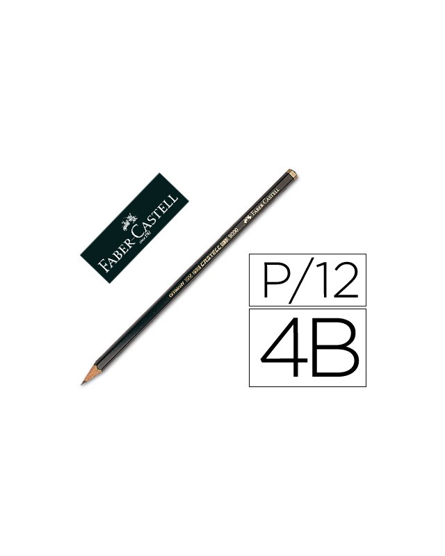 Lapices de grafito faber 9000 4b unidad