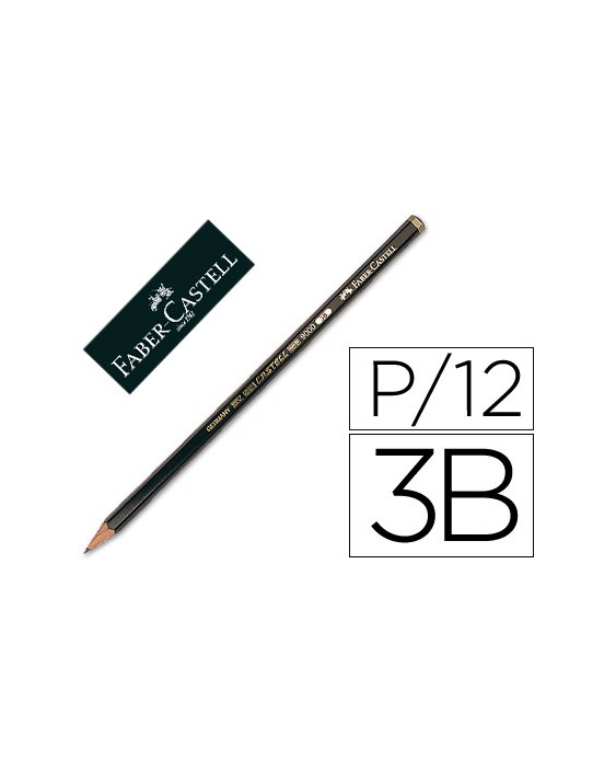 Lapices de grafito faber 9000 3b unidad