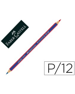 Lapices bicolor faber castell fino hexagonal rojo/azul unidad