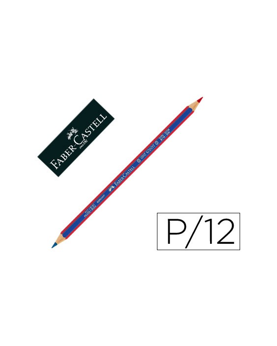 Lapices bicolor faber castell fino hexagonal rojo/azul unidad