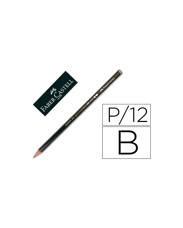 Lapices de grafito faber 9000 b unidad