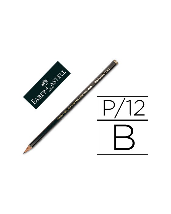 Lapices de grafito faber 9000 b unidad
