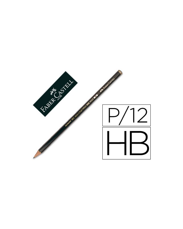 Lapices de grafito faber 9000 hb unidad