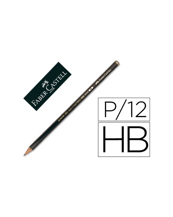 Lapices de grafito faber 9000 hb unidad