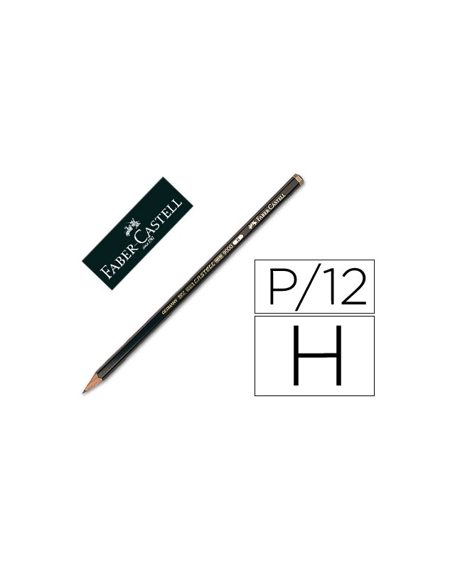 Lapices de grafito faber 9000 h unidad