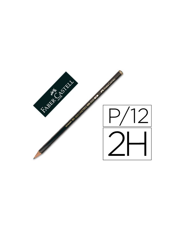 Lapices de grafito faber 9000 2h unidad