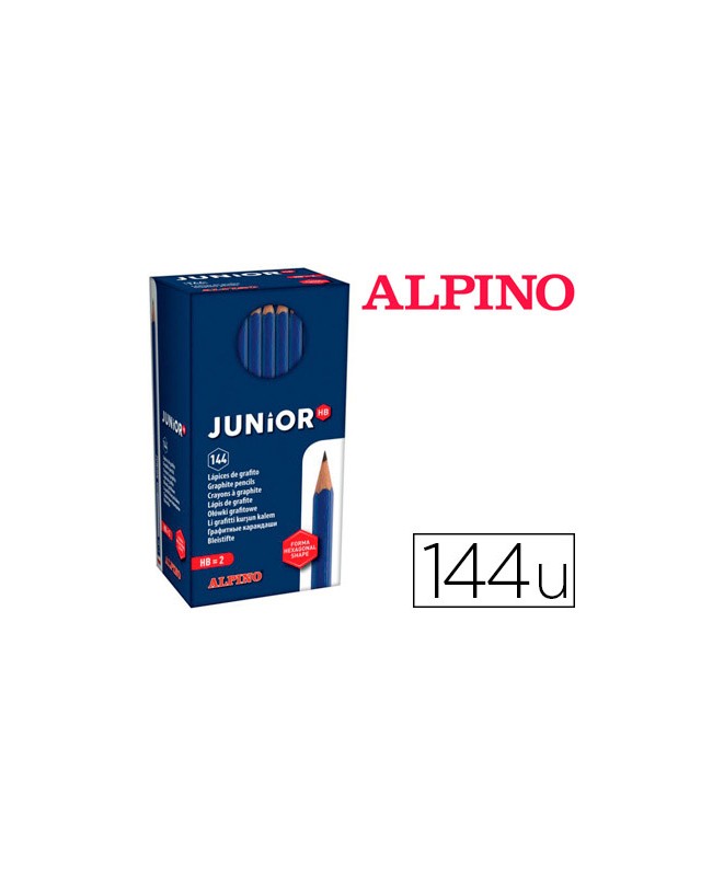 Lapices de grafito alpino junior caja de 144 unidades