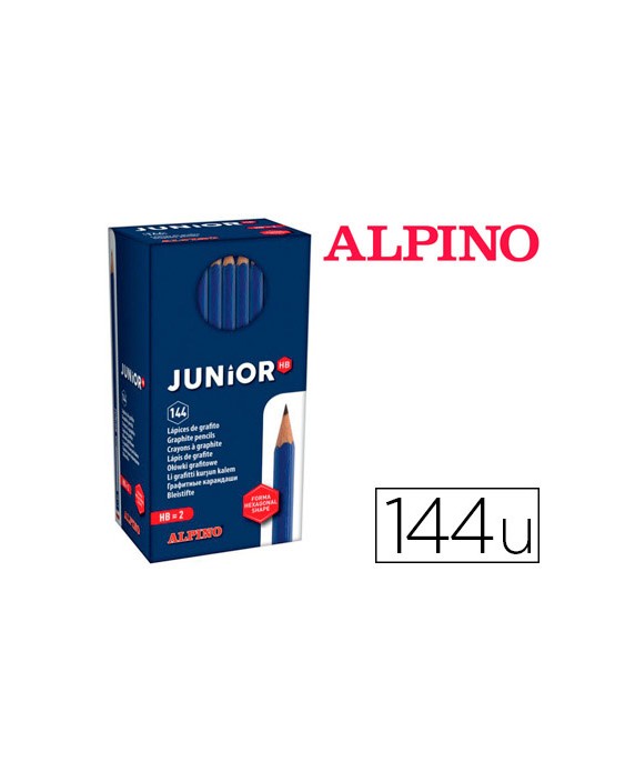 Lapices de grafito alpino junior caja de 144 unidades