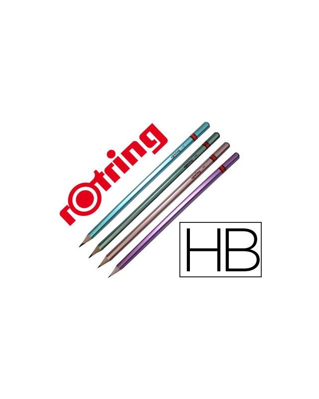 Lapices de grafito rotring metallic hb cuerpo colores surtidos