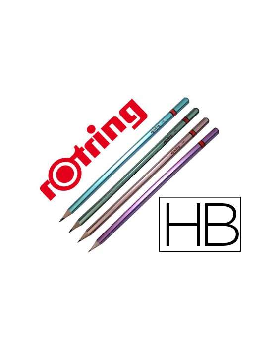 Lapices de grafito rotring metallic hb cuerpo colores surtidos