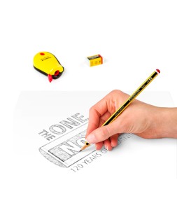 Lapices de grafito staedtler noris n.2 hb blister promocional 120 anivers de 3 uds + afilalapiz con deposito