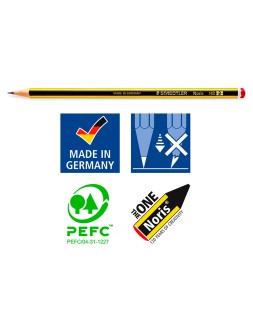 Lapices de grafito staedtler noris n.2 hb blister promocional 120 aniversario de12 uds + afilalapiz + goma