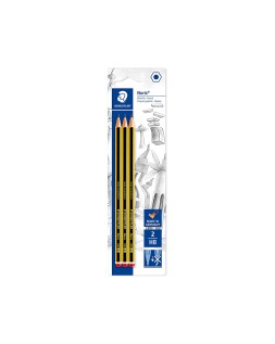 Lapices de grafito staedtler noris n.2 hb blister de 3 unidades
