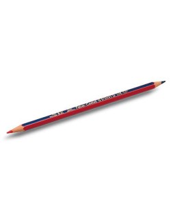 Lapices bicolor fino faber castell 2160-rb hexagonal rojo/azul blister de 3 unidades