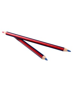 Lapices bicolor fino faber castell 2160-rb hexagonal rojo/azul blister de 3 unidades