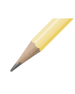 Lapices de grafito con goma stabilo swano mina 2,2 mm dureza hb amarillo pastel