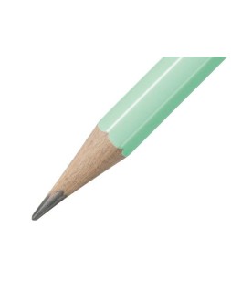 Lapices de grafito con goma stabilo swano mina 2,2 mm dureza hb verde pastel