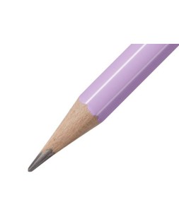 Lapices de grafito con goma stabilo swano mina 2,2 mm dureza hb lila pastel