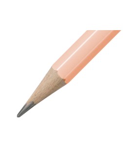 Lapices de grafito con goma stabilo swano mina 2,2 mm dureza hb melocoton pastel