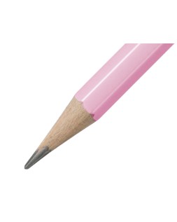 Lapices de grafito con goma stabilo swano mina 2,2 mm dureza hb rosa pastel