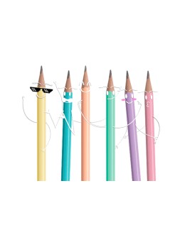 Lapices de grafito con goma stabilo swano mina 2,2 mm dureza hb rosa pastel