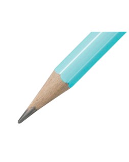 Lapices de grafito con goma stabilo swano mina 2,2 mm dureza hb azul pastel