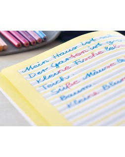 Lapices bicolor fino faber castell 2160-rb hexagonal rojo/azul blister de 2 unidades