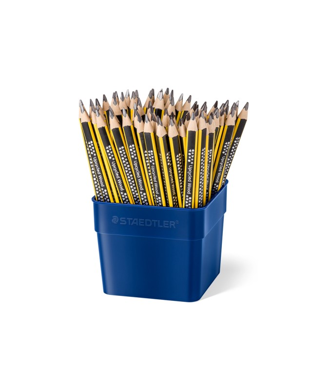 Lapices de grafito staedtler 119 triangular jumbo mina 2 mm hb bote de 72 unidades