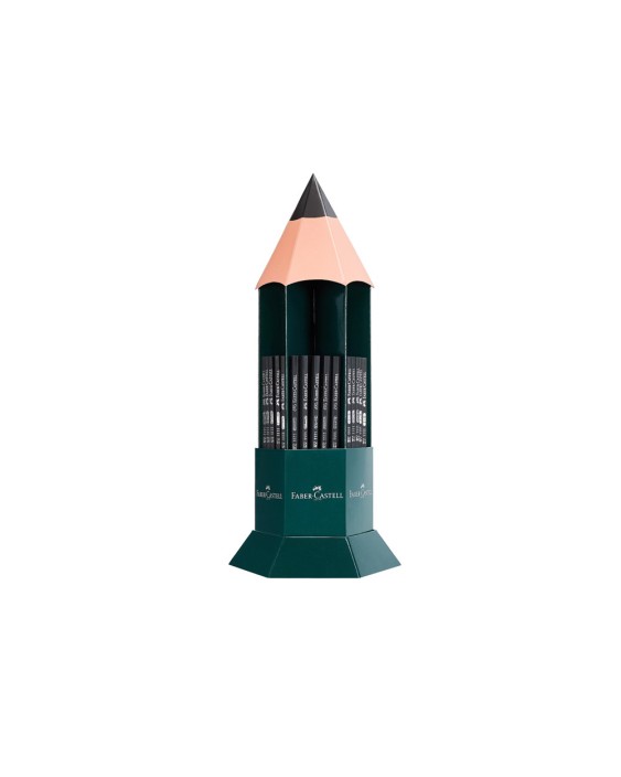 Lapices grafito faber castell 1111 expositor de sobremesa de 120 unidades graduaciones surtidas