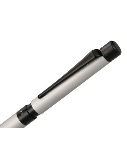 Boligrafo belius zurich 3 en 1 cuerpo plateado tinta negra y roja portaminas 0,5 mm en estuche