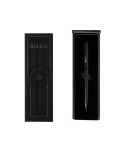 Boligrafo belius turbo aluminio color negro tinta azul caja de diseño