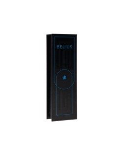 Boligrafo belius turbo aluminio color azul y negro tinta azul caja de diseño