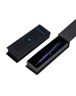 Boligrafo belius turbo aluminio color azul y negro tinta azul caja de diseño