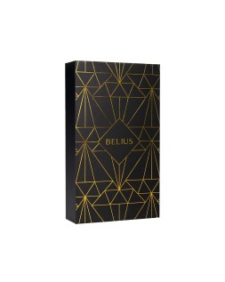 Boligrafo y estuche belius soiree color negro y dorado tinta azul caja de diseño