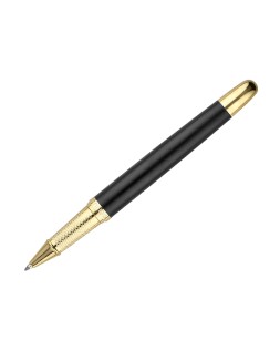 Boligrafo y estuche belius soiree color negro y dorado tinta azul caja de diseño