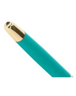 Boligrafo y estuche belius soiree color art deco turquesa y dorado tinta azul caja de diseño