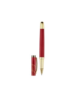 Boligrafo y estuche belius soiree color art deco granate y dorado tinta azul caja de diseño