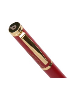 Boligrafo y estuche belius soiree color art deco granate y dorado tinta azul caja de diseño