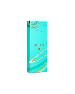 Roller belius aqua aluminio color turquesa y dorado tinta negra caja de diseño