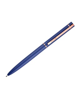 Boligrafo belius rose aluminio color azul electrico/oro rosa tinta azul caja de diseño